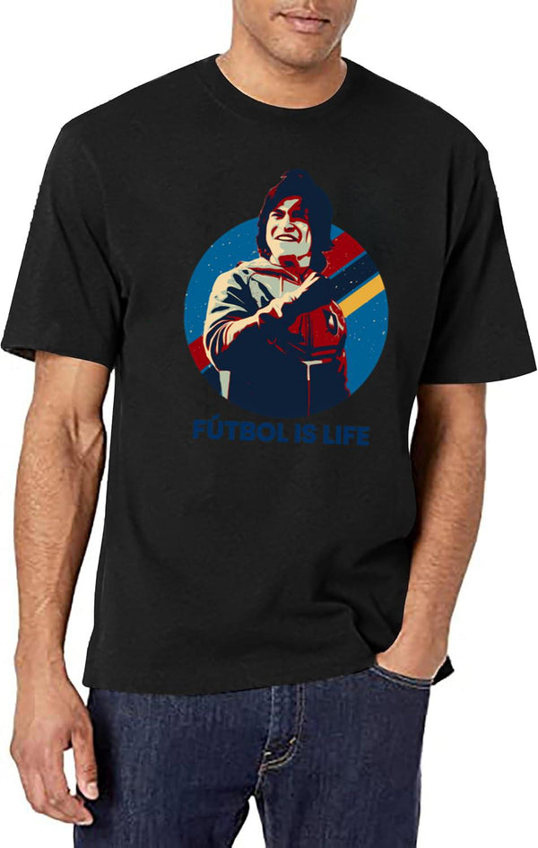Futbol Is Life Black T-Shirt - White