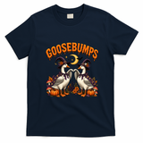 Goose Bumps Halloween Duck Funny T-Shirt - Navy Blue