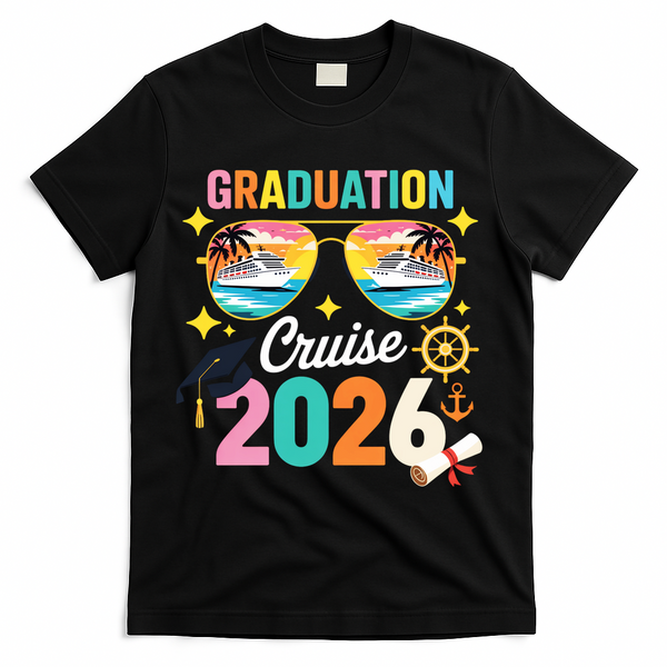 Graduation Cruise 2026 Senior Trip T-Shirt - Black