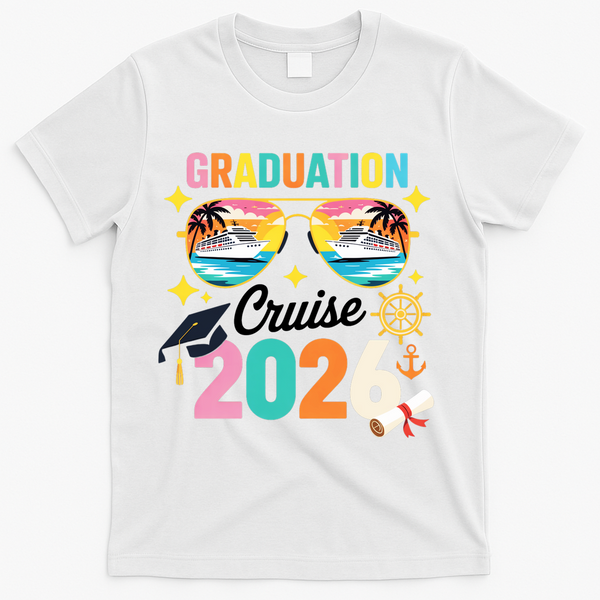 Graduation Cruise 2026 Senior Trip T-Shirt - White
