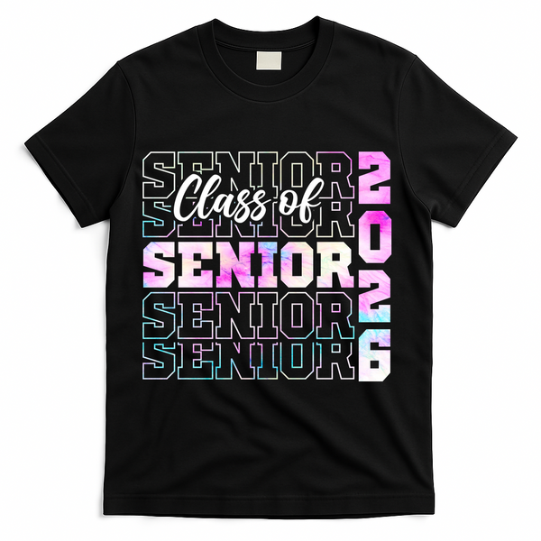 Graduation Class Of 2026 Senior Grad T-Shirt - Black