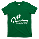 Grandma Established 2026 Cute Baby Feet T-Shirt - Irish Green