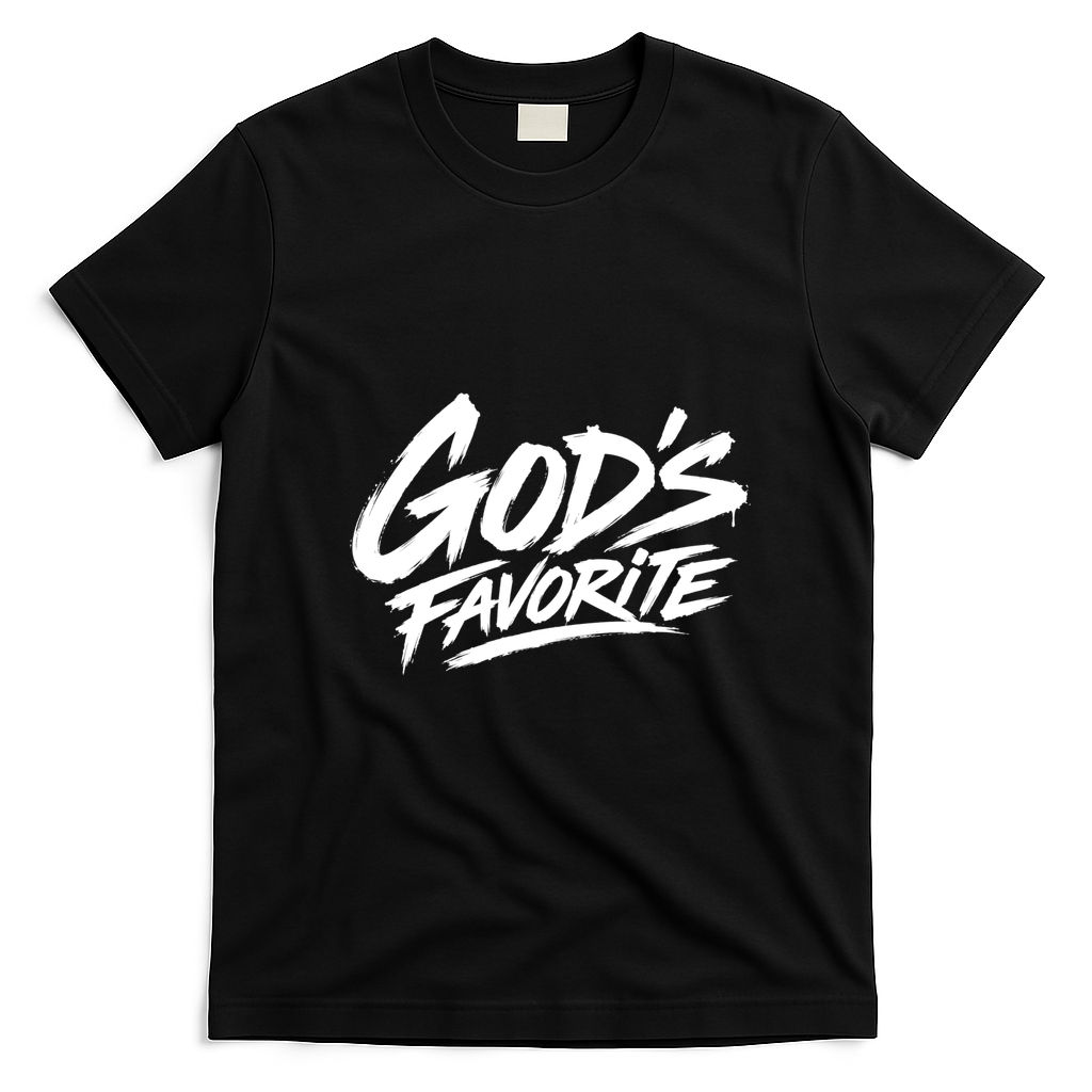 God's Favorite Graphic for Faith-Based Believers T-Shirt - Black