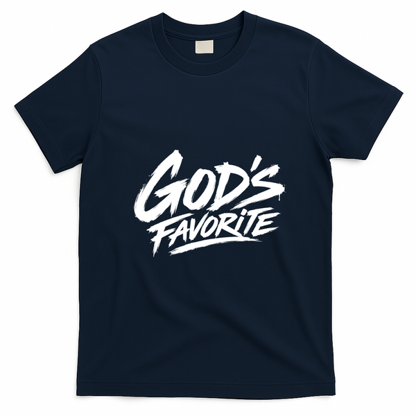 God's Favorite Graphic for Faith-Based Believers T-Shirt - Navy Blue