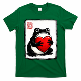 Grumpy Frog Japanese Valentine's Day T-Shirt - Irish Green