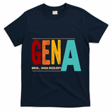 Gena Gen Bruh Wada Rizzler T-Shirt - Navy Blue