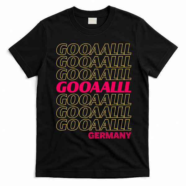 Gooaall! Germany Soccer Apparel For Fans German T-Shirt - Black