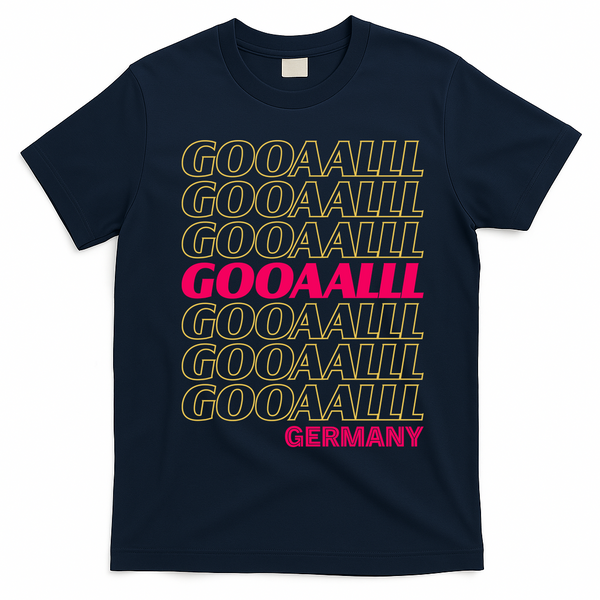 Gooaall! Germany Soccer Apparel For Fans German T-Shirt - Navy Blue