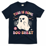 Groovy Halloween Boo Ghost Costume This Is Some Boo Sheet T-Shirt - Navy Blue