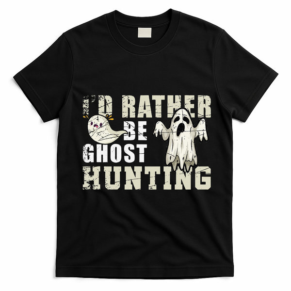 Ghost Hunter Gift Boo Spooky Halloween T-Shirt - Black