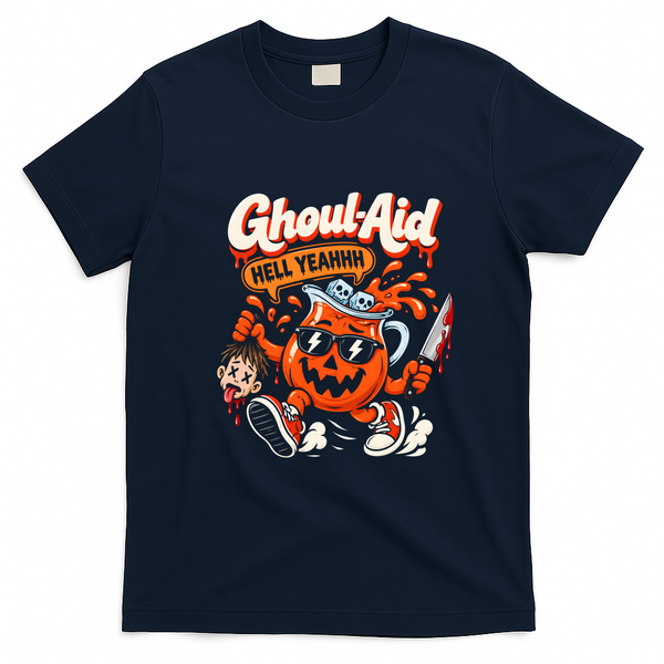 Ghoul-Aid Halloween Spooky Parties Funny Spoof T-Shirt - Navy Blue