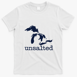Great Lakes Not Salty Upper Peninsula Gift The UP Michigan T-Shirt - White