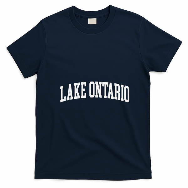 Great Lake Ontario Travel T-Shirt - Navy Blue