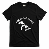 Great Lakes Upper Peninsula Gift Lake Michigan T-Shirt - Black