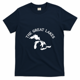 Great Lakes Upper Peninsula Gift Lake Michigan T-Shirt - Navy Blue