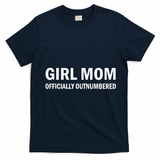 Girl Mom Officially Outnumbered T-Shirt - Navy Blue