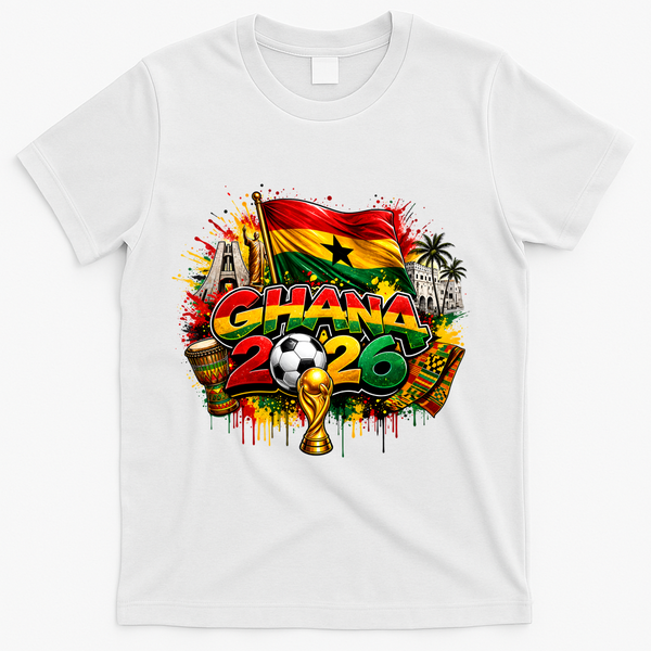 GHANA North America Soccer Tournament 2026 T-Shirt - White