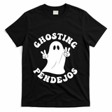 Ghosting Pendejos Funny Mexican Ghost Halloween Meme T-Shirt - Black