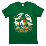 Guinea Pig Halloween Witch Art T-Shirt - Irish Green