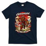 Gridiron Ronin – Bigfoot Samurai Football Warrior T-Shirt - Navy Blue