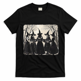 Girl Will Be Girl Funny Witch Halloween Vibes Feminist Gift T-Shirt - Black