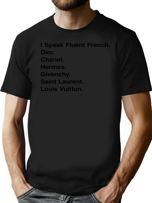Generic I Speak Fluent French Black T-Shirt - Black