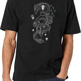 Ghibli Studios Family Black T-Shirt - White