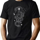 Ghibli Studios Family Black T-Shirt - Green