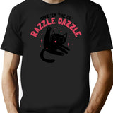 Give Em The Ol Razzle Dazzle Cat Funny Black T-Shirt - Black