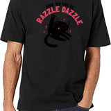 Give Em The Ol Razzle Dazzle Cat Funny Black T-Shirt - White