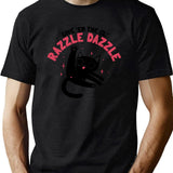 Give Em The Ol Razzle Dazzle Cat Funny Black T-Shirt - Green