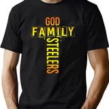 God Family Steeler Black T-Shirt - Green
