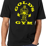 Gold's Gym Logo Black T-Shirt - White