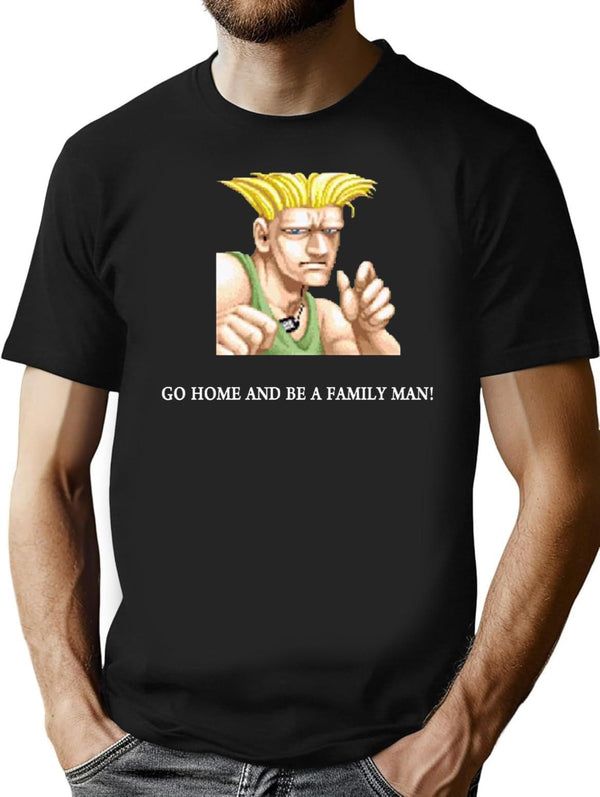 Guile Go Home and Be A Family Man Black T-Shirt - Black