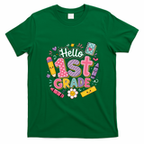 Hello 1st Grade Cute Back To School Student Teacher Gift T-Shirt - Irish Green
