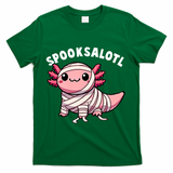 Halloween Axolotl Spooksalotl Funny Axolotl T-Shirt - Green