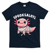 Halloween Axolotl Spooksalotl Funny Axolotl T-Shirt - Navy