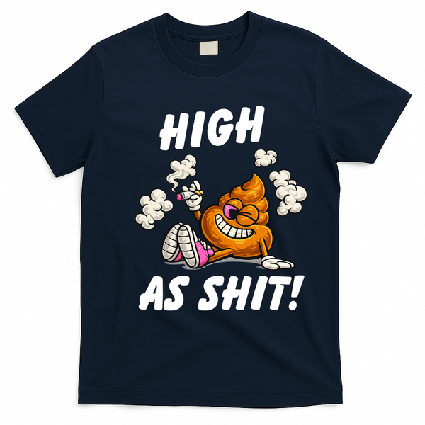 High As Shit T-Shirt - Navy Blue
