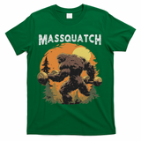 Hairy Animal Workout Merch Bigfoot Massquatch Funny Sasquatch Workout Gym Weightlifter T-Shirt - Green