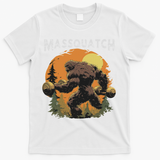 Hairy Animal Workout Merch Bigfoot Massquatch Funny Sasquatch Workout Gym Weightlifter T-Shirt - White