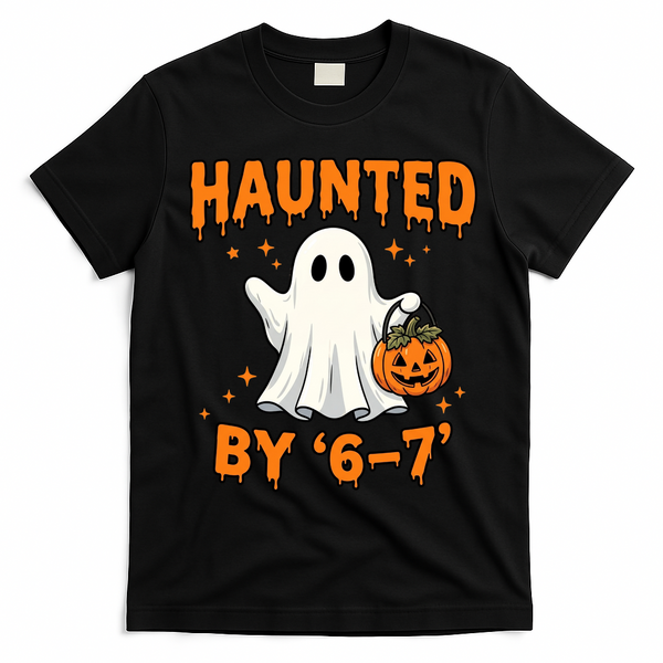 Haunted By 6-7 Halloween 67 Meme T-Shirt - Black