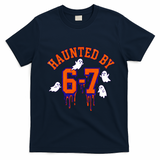 HAUNTED By 6-7 Spooky Halloween 67 Meme T-Shirt - Navy Blue