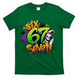 Haunted By 67 Halloween Meme Graffiti 6-7 T-Shirt - Green