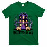 Haunted By 67 Halloween 6-7 Meme Spooky Costume T-Shirt - Green