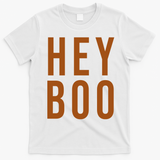 Hey Boo Funny Halloween Festive T-Shirt - White