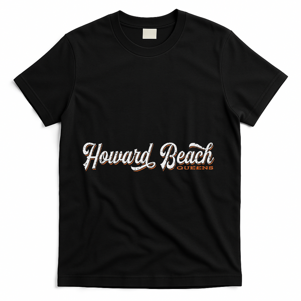 Howard Beach Queens Retro New York T-Shirt - Black