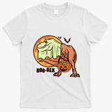 Halloween Boo Rex Trex Dinosaur Ghost T-Shirt - White