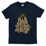 Halloween Camouflage Camo Ghost Hello Hunting Season T-Shirt - Navy