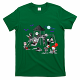 Horror Clubhouse In Park Halloween T-Shirt - Irish Green