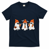 Halloween Coffee Lover Ghost T-Shirt - Navy